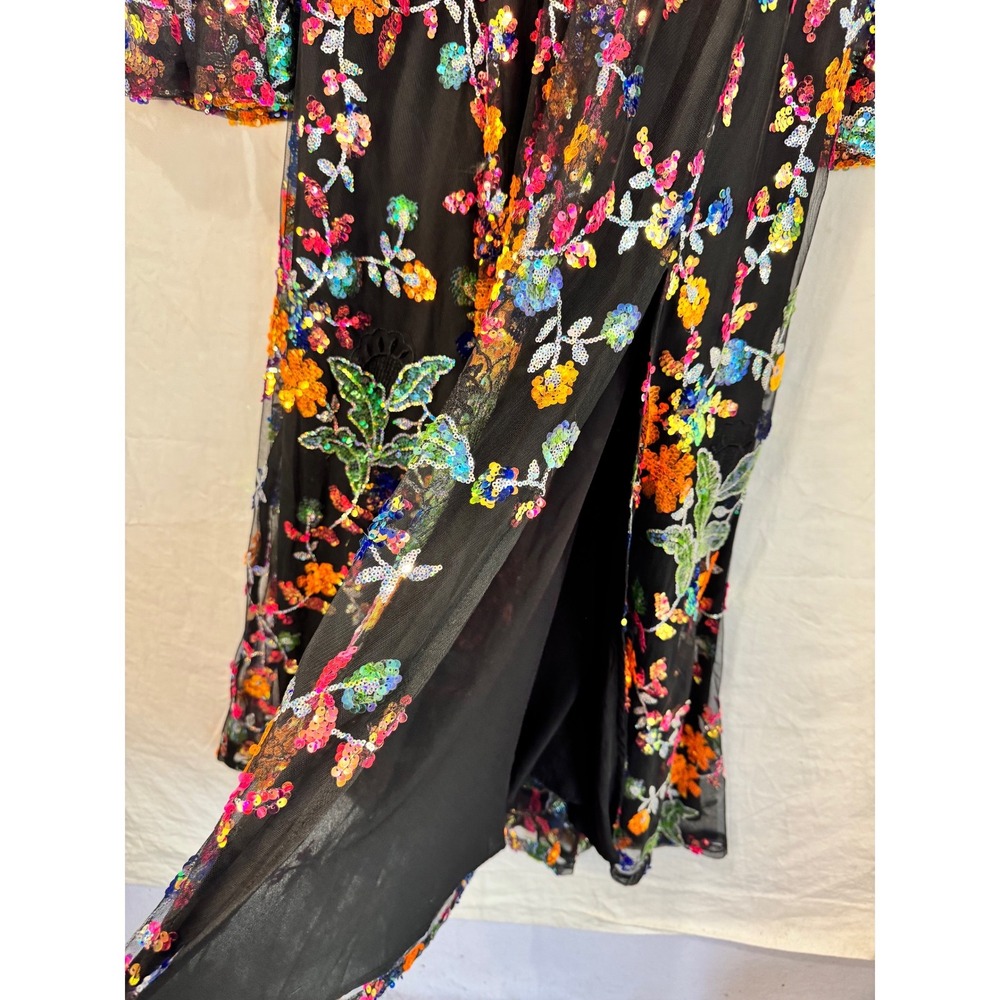 NWT Buddy Love Black Floral Sequin Maxi Dress - Picture 12 of 16